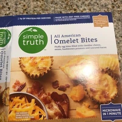 All American Omelet Fluffy Egg Bites Filled With Cheddar Cheese, Onion, Hashbrown Potatoes And Uncured Bacon Bites