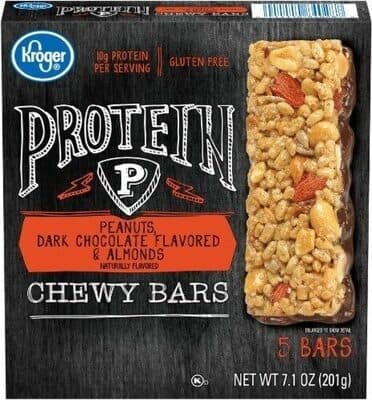 Peanuts dark chocolate flavored & almonds protein chewy bars