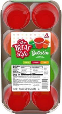 Flavored gelatin cups