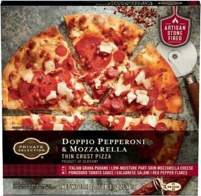 Doppio pepperoni & mozzarella thin crust pizza