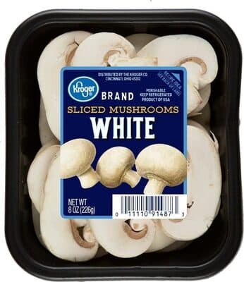 Sliced White Mushrooms