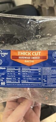 Hardwood Smoked Thick Cut Sugar Cured Bacon