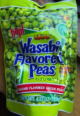 HOT WASABI PEAS, WASABI COATED GREEN PEAS
