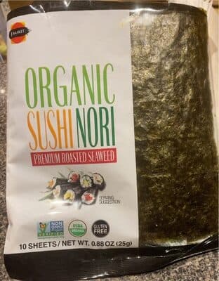 Organic Sushi Nori Premium Roasted Seaweed Sheets