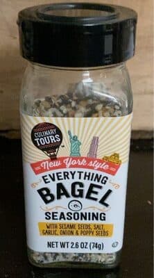 New York Style Everything Bagel Seasoning With Sesame Seeds, Salt, Garlic, Onion & Poppy Seeds