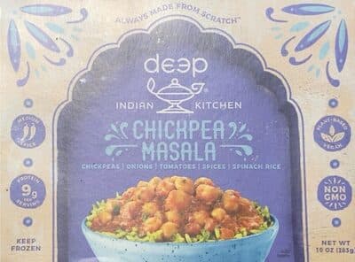 Chickpea Masala, Onions, Tomatoes, Spices, Spinach Rice