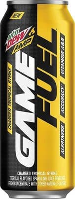 Charged Tropical Strike Game Fuel Flavored Sparkling Juice Beverage From Concentrate