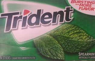 Spearmint Flavored Sugar Free Gum With Xylitol