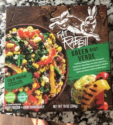 Green Riot Verde Cauliflower, Roasted Red & Yellow Bell Peppers, Roasted Corn, Kidney Beans, Navy Beans, Black Beans, and Spinach, Topped with Pumpkin Seeds in a Jalapeno Cilantro Lime Sauce Over Red and White Quinoa