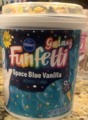 Space Blue Vanilla Galaxy Funfetti Icing