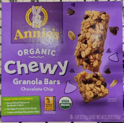 Chewy Granola Bars, Chocolate Chip