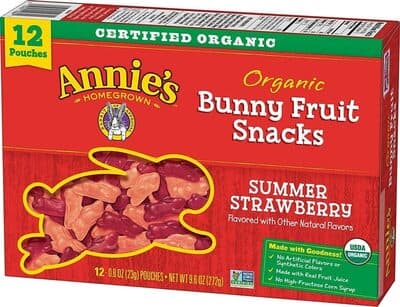 Summer Strawberry Flavored Organic Bunny Fruit Snacks