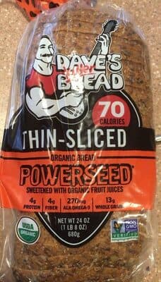 Thin-Sliced Powerseed Organic Bread