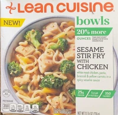 Sesame Stir Fry with Chicken, Pasta, Broccoli & Yellow Carrots in a Spicy Sesame Sauce