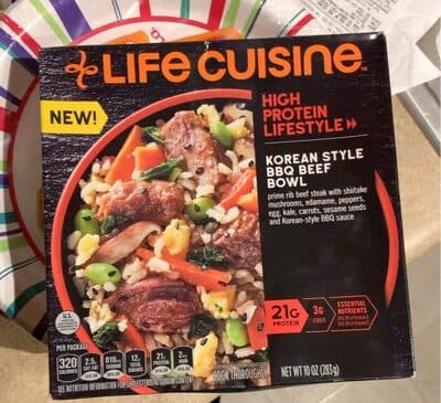 Korean Style BBQ Beef Bowl Prime Rib Beef Steak With Shiitake Mushrooms, Edamame, Peppers, Egg, Kale, Carrots, Sesame Seeds And Korean-Style BBQ Sauce