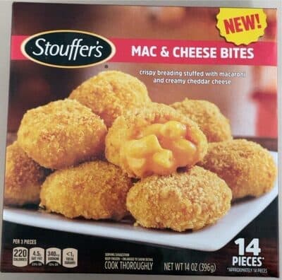 Mac & Cheese Bites Crispy Breading Stuffed with Macaroni and Creamy Cheddar Cheese