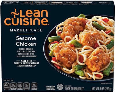 Sesame Chicken Breaded White Meat Chicken Tenderloins With Pasta And Vegetables