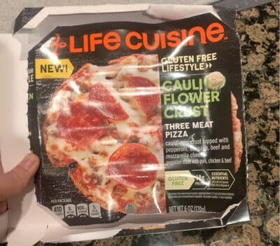 Three Meat Cauliflower Crust Topped with Pepperoni, Sausage, Beef and Mozzarella Cheese Pizza
