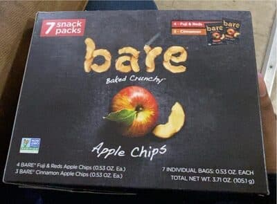 Apple chips baked crunchy