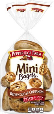 Brown Sugar Cinnamon Pre-Sliced Mini Bagels