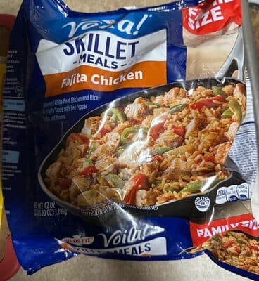 Fajita Chicken Seasoned White Meat Chicken and Rice in a Fajita Sauce with Bell Pepper Strips and Onions
