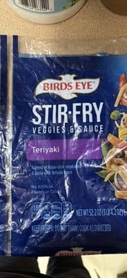 Sauced Teriyaki Stir-Fry A Blend of Asian-Style Vegetables & Noodles with Teriyaki Sauce