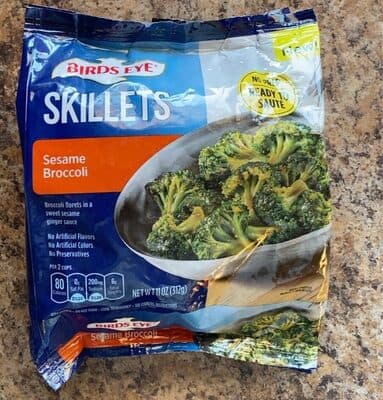 Sesame Broccoli Florets in a Sweet Sesame Ginger Sauce Skillets