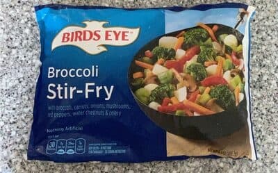 Broccoli Stir-Fry with Carrots, Onions, Mushrooms, Red Peppers, Water Chestnuts & Celery
