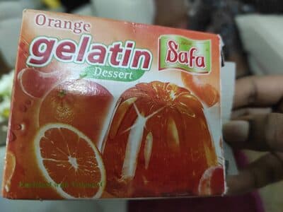 Orange gelatin dessert