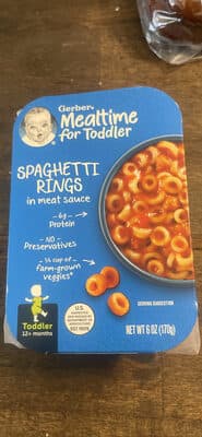 Gerber Mealtime for Toddler Spaghetti Rings