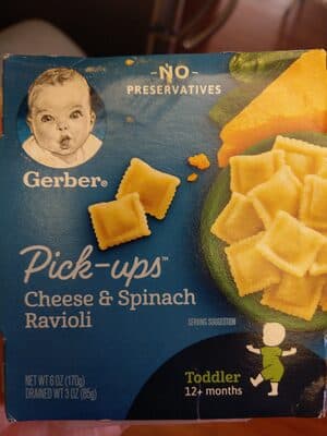 Gerber Mealtime for Toddler Pick-ups Cheese & Spinach Ravioli