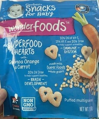 Wonder foods puffed multigrain snack