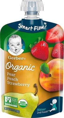 Organic Pear Peach Strawberry