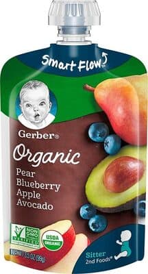 Gerber Organic Baby Food Pears Blueberries
