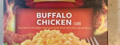 Hot & Spicy Buffalo Chicken Flavor Rice, Cayenne Red Pepper Sauce and Chicken Broth