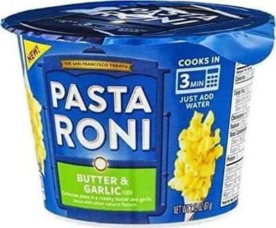 Butter & Garlic Flavor Corkscrew Pasta in a Creamy Butter and Garlic Sauce