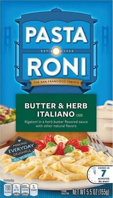 Butter & Herb Italiano Flavor Rigatoni In A Herb Butter Flavored Sauce