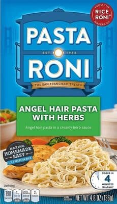 Angel Hair Pasta with Herbs in a Creamy Herb Sauce