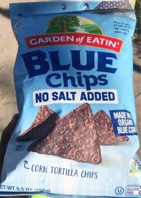 Blue No Salt Added Corn Tortilla Chips