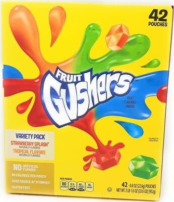 Gushers Strawberry Splash and Tropical Flavors