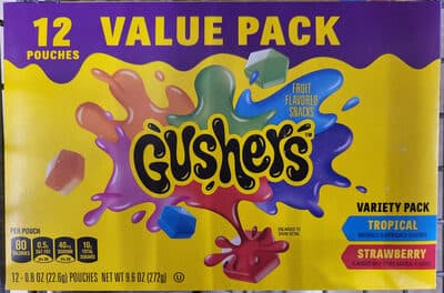 Gushers Strawberry Splash and Tropical Flavored