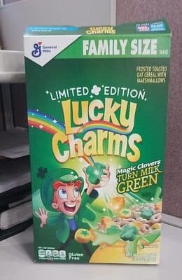 Limited Edition St. Patrick's Day Lucky Charms Cereal, Gluten Free