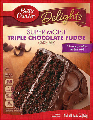 Delights Triple Chocolate Fudge Cake Mix
