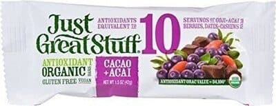 Cacao Acai With Goji Berries And Cashews Organic Antioxidant Bars