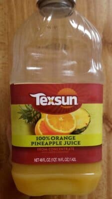 100% Orange Pineapple Juice From Concentrate