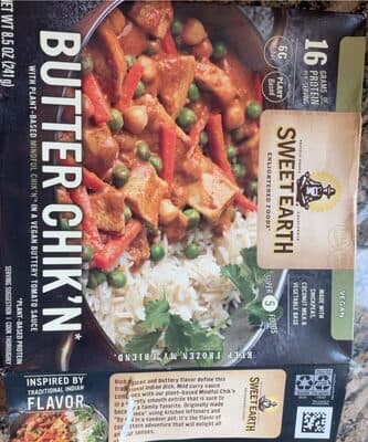 Butter Chik'n With Plant-Based Mindful Chik'n In A Vegan Buttery Tomato Sauce Made With Chickpeas, Coconut Milk & Vegetable Base