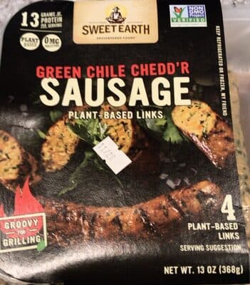 Green Chile Chedd'r Sausage Plant-Based Links