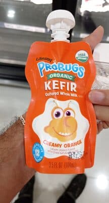 Creamy Orange Organic Kefir Cultured Whole Milk