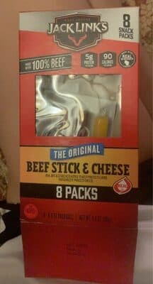 Beef stick and cheese