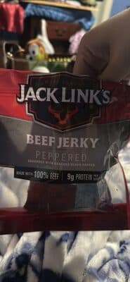 Jack Link's Peppered Beef Jerky Seasoned With Cracked Black Pepper